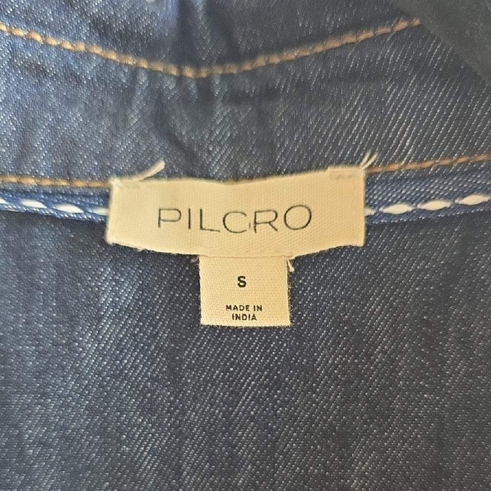 The Ozzi Ruffle-Sleeve Buttondown Shirt by Pilcro Size Small Relaxed - Picture 3 of 13